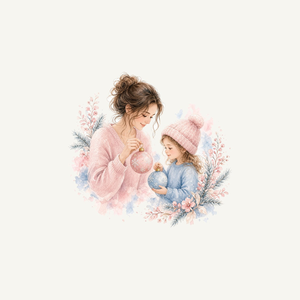 Mum and Me Baubles Personalised Christmas Mug