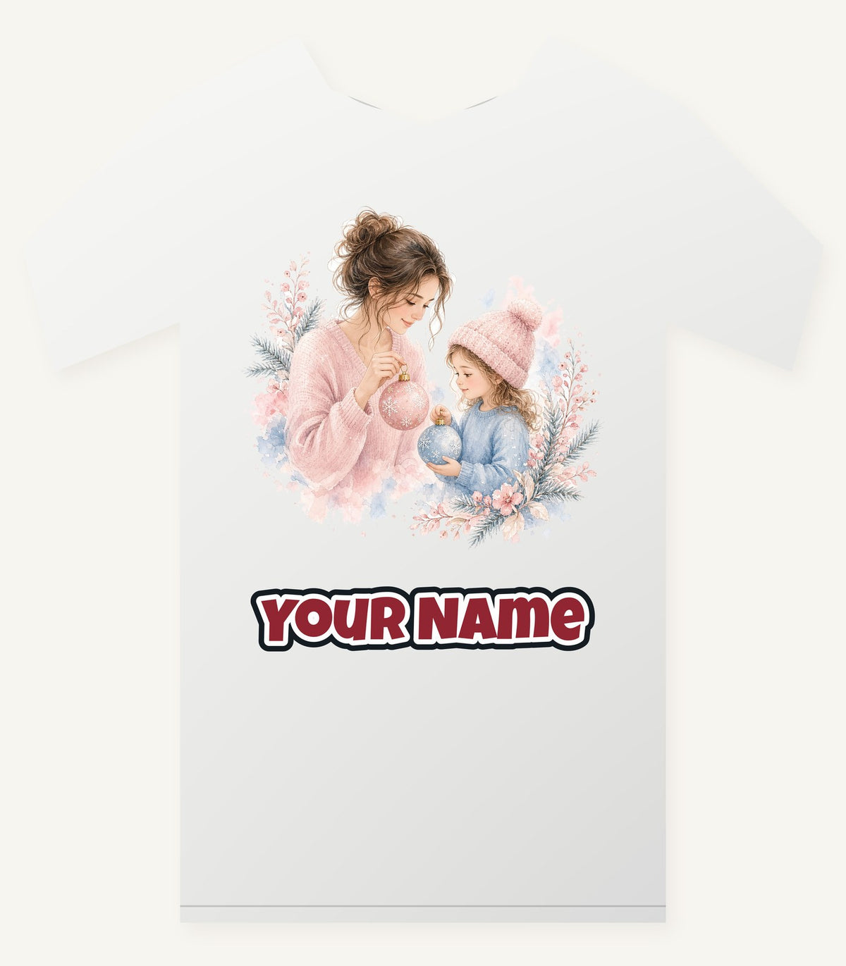 Mum and Me Baubles Personalised Christmas T-Shirt and Hoodie