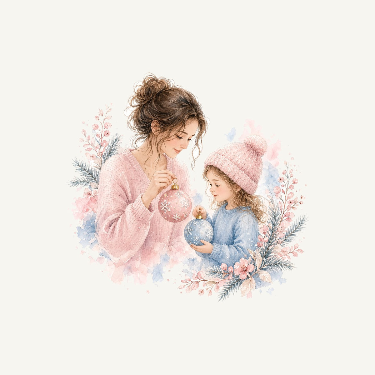 Mum and Me Baubles Personalised Christmas T-Shirt and Hoodie