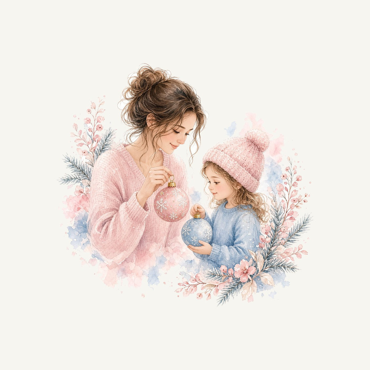 Mum and Me Baubles Personalised Santa Sack