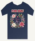 Mum's Love Floral Wreath Personalised Kids and Baby Christmas Tee