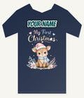 My First Christmas Fawn Personalised Kids and Baby Christmas Tee