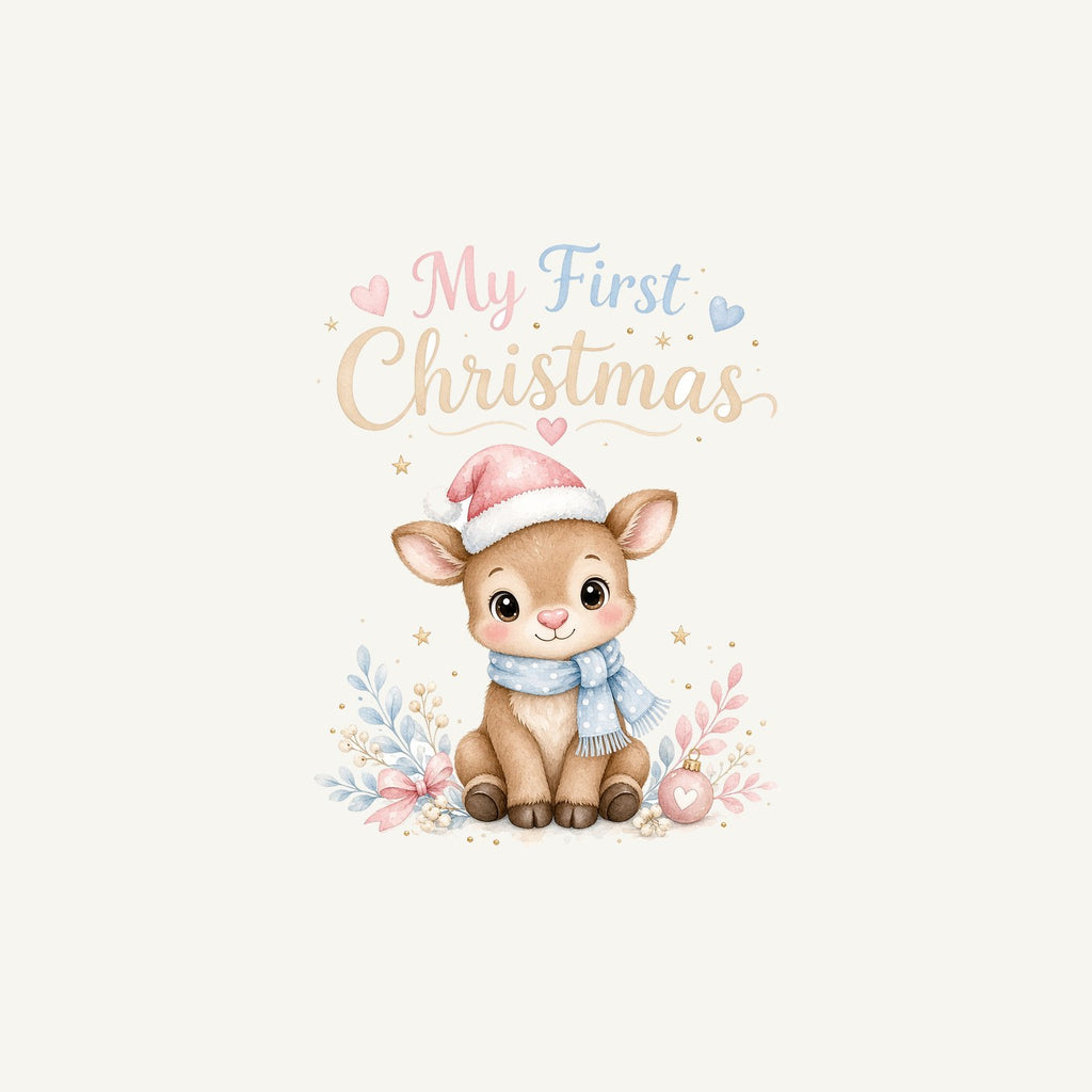 My First Christmas Fawn Personalised Christmas Mug
