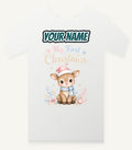 My First Christmas Fawn Personalised Christmas T-Shirt and Hoodie