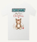 My First Christmas Reindeer Suit Personalised Christmas T-Shirt and Hoodie