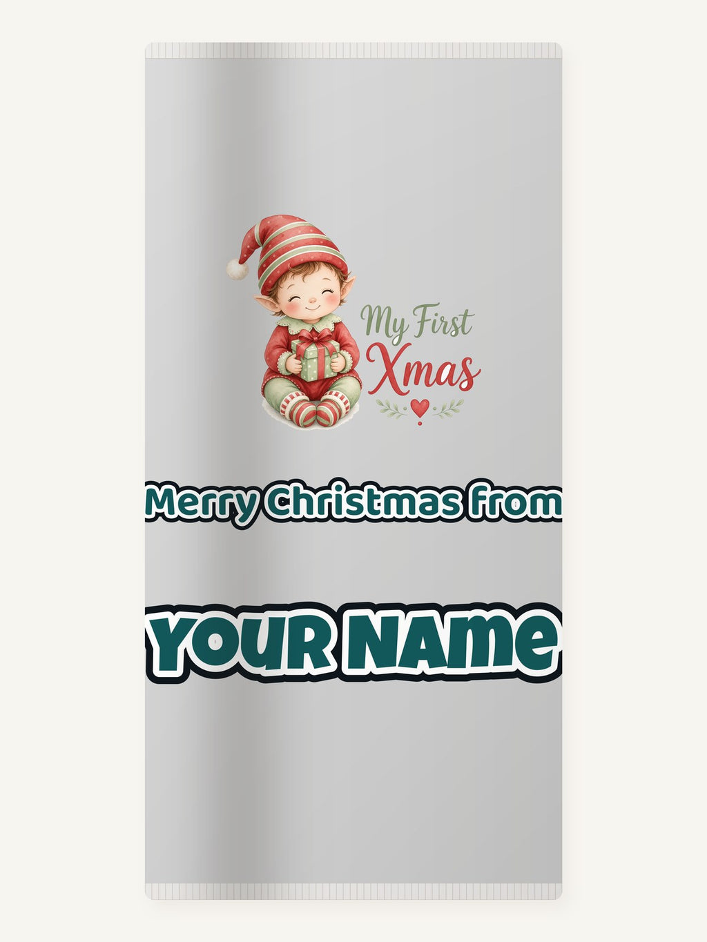 My First Xmas Elf Personalised Beach Towel