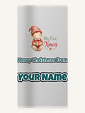My First Xmas Elf Personalised Beach Towel