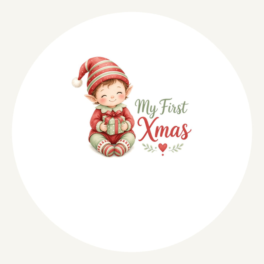 My First Xmas Elf Personalised Pewter Christmas Ornament