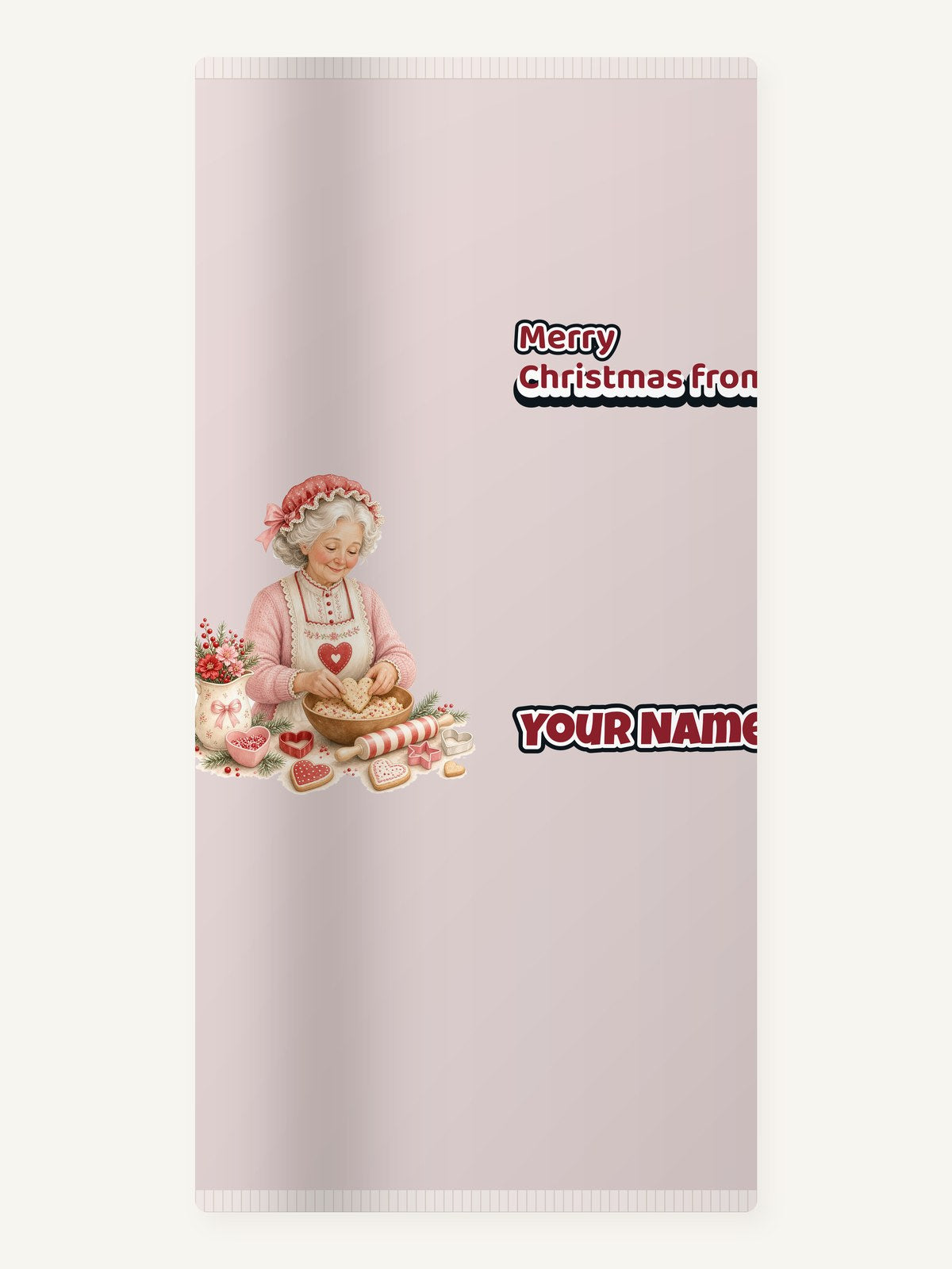 Nan Baking Christmas Biscuits Personalised Beach Towel