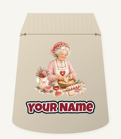 Nan Baking Christmas Biscuits Personalised Santa Sack
