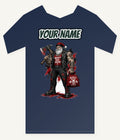 Naughty Nice Enough Biker Santa Personalised Kids and Baby Christmas Tee