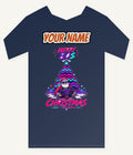Neon Boombox Santa Personalised Kids and Baby Christmas Tee
