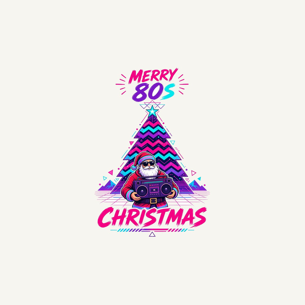 Neon Boombox Santa Personalised Christmas Mug