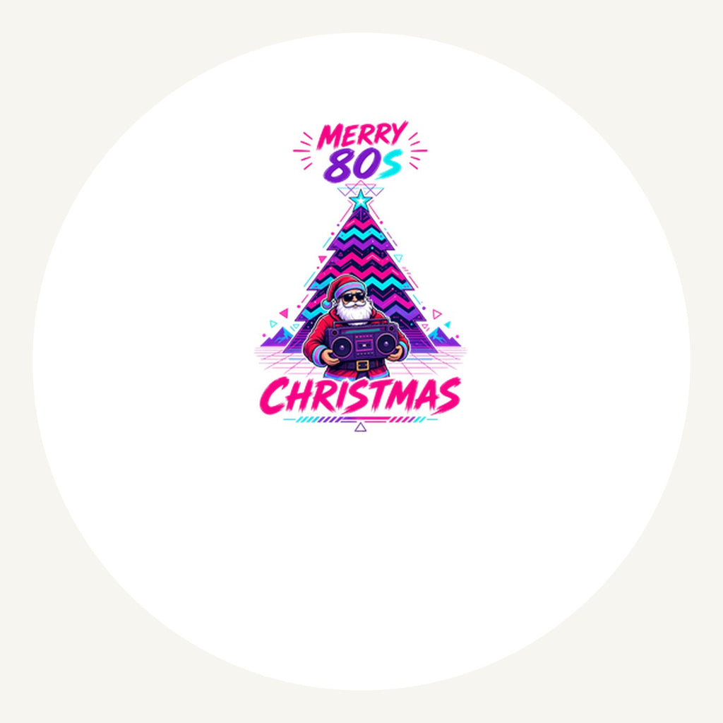 Neon Boombox Santa Personalised Pewter Christmas Ornament