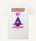 Neon Boombox Santa Personalised Christmas T-Shirt and Hoodie
