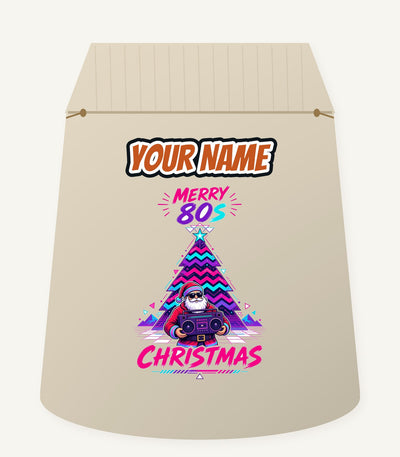 Neon Boombox Santa Personalised Santa Sack