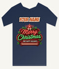 Neon Christmas Sign Personalised Kids and Baby Christmas Tee