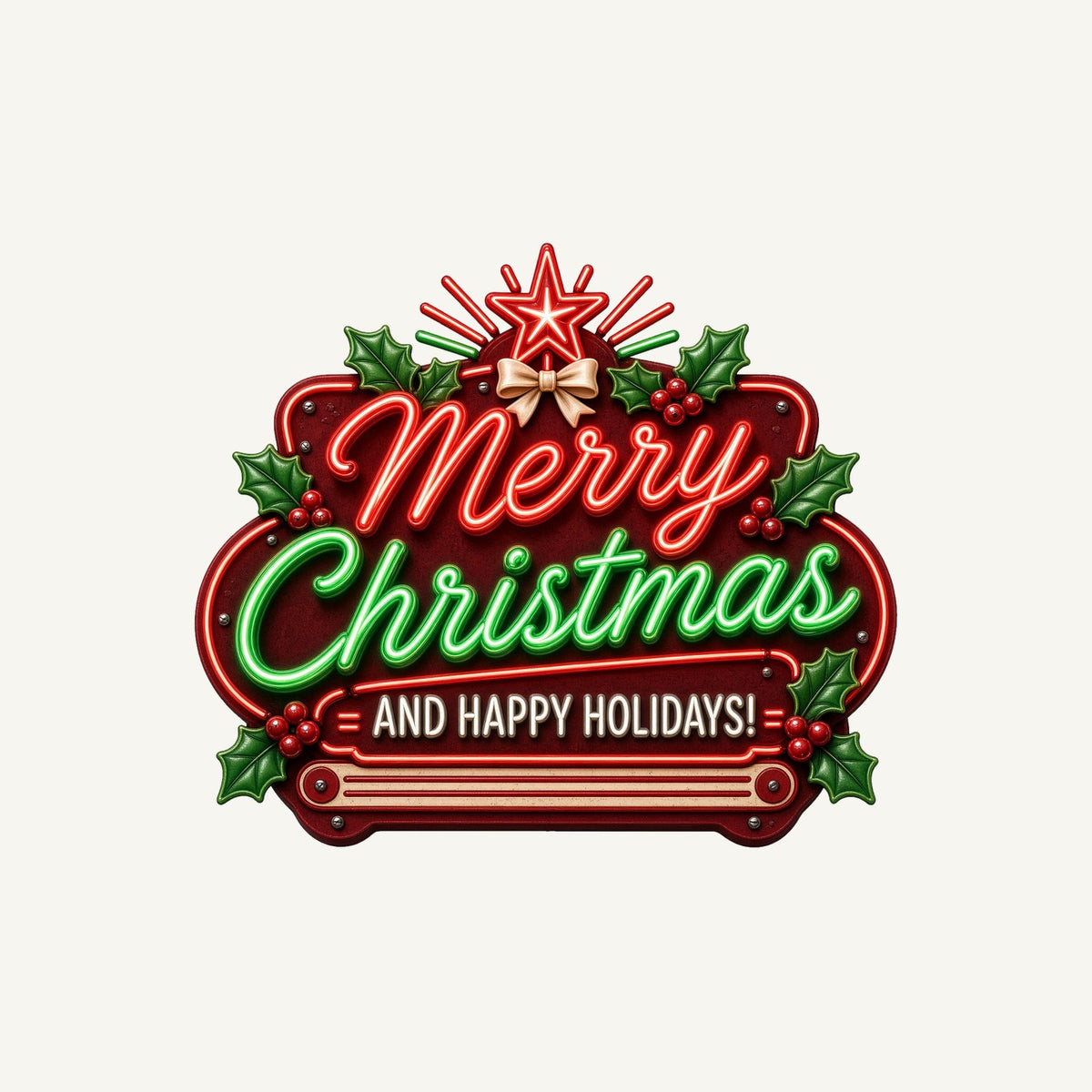 Neon Christmas Sign Personalised Christmas Mug
