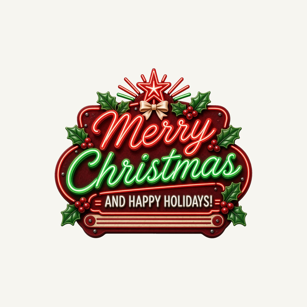 Neon Christmas Sign Personalised Christmas Mug