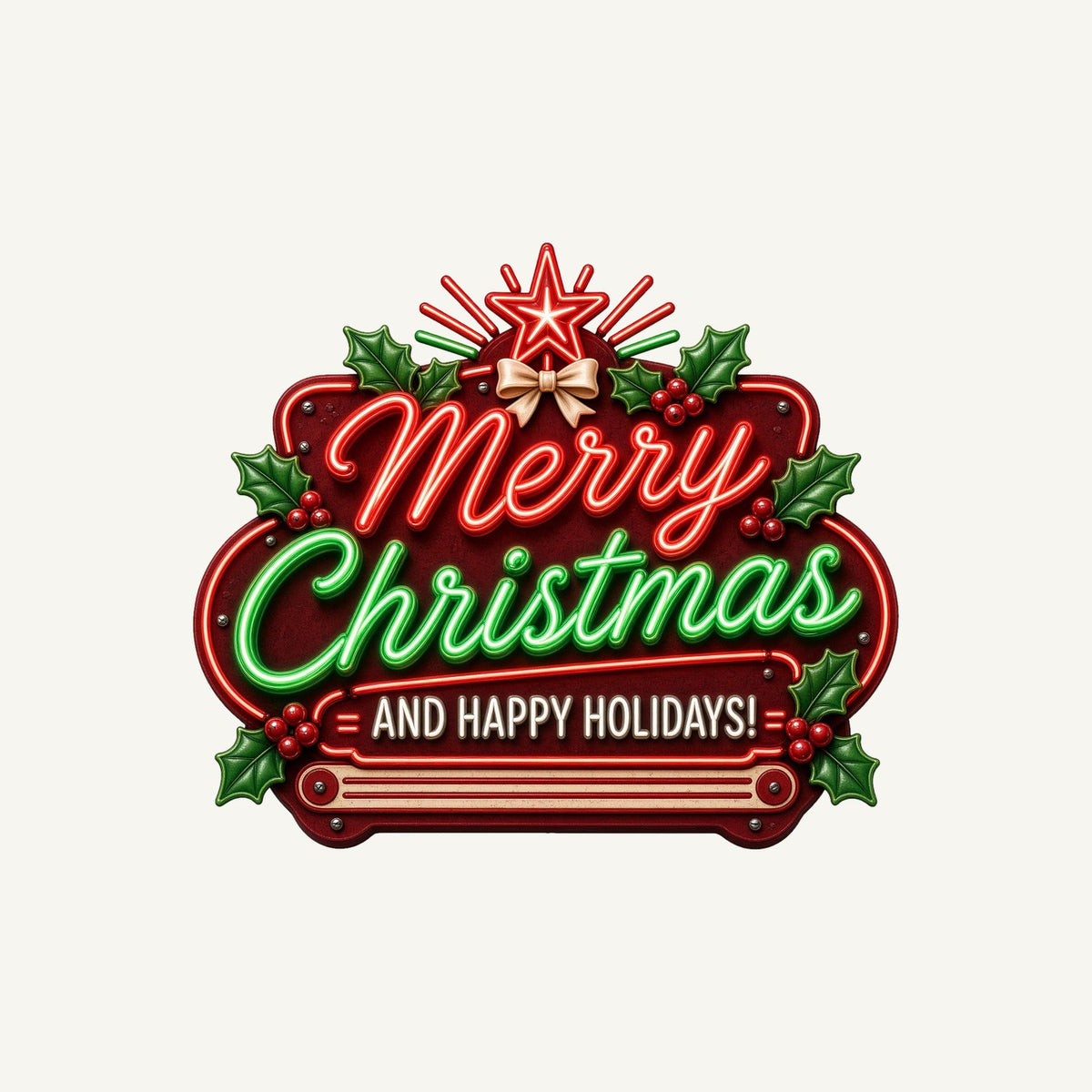 Neon Christmas Sign Personalised Christmas T-Shirt and Hoodie