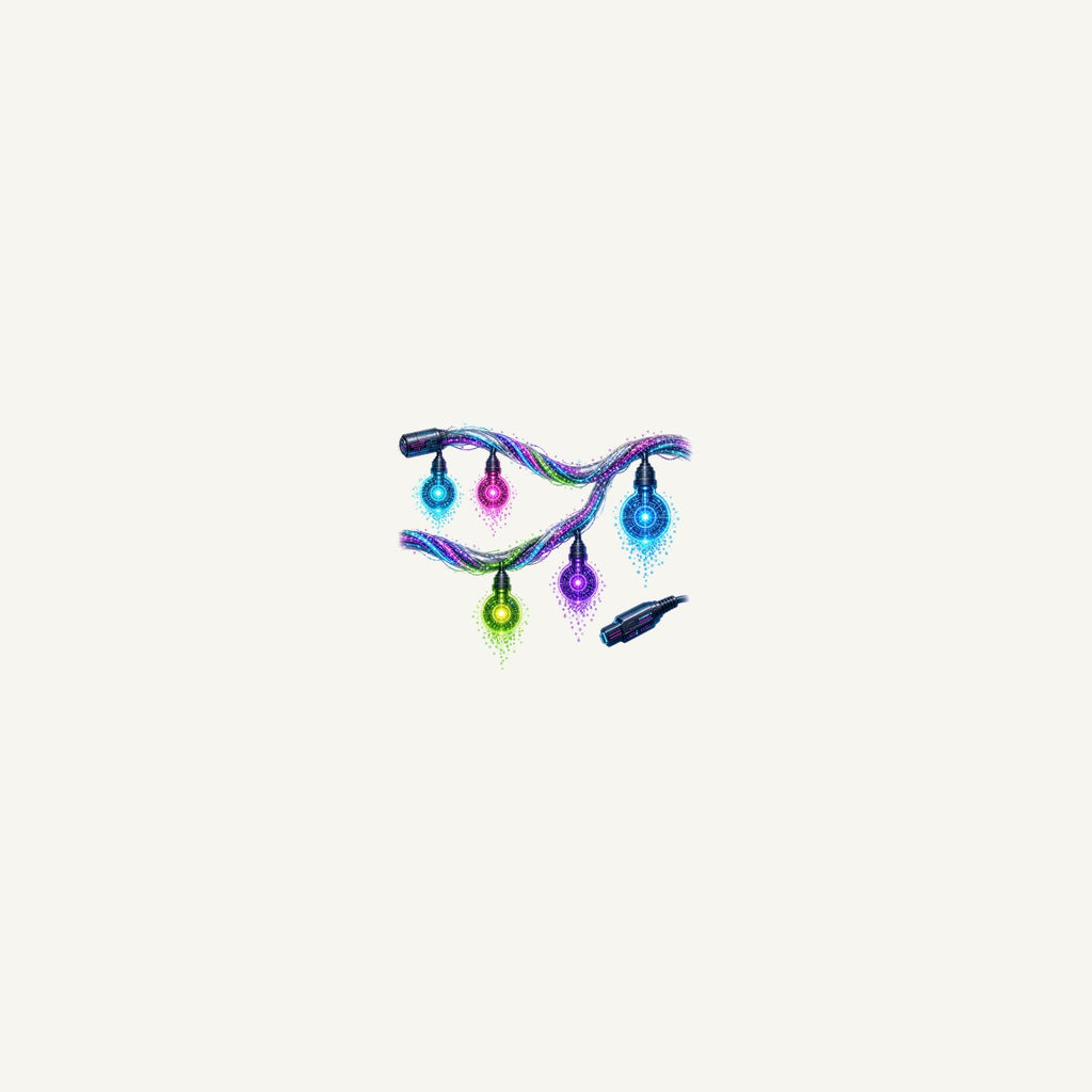 Neon Circuit Fairy Lights Personalised Beach Towel