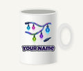 Neon Circuit Fairy Lights Personalised Christmas Mug