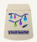 Neon Circuit Fairy Lights Personalised Santa Sack