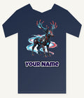 Neon Circuit Robot Reindeer Personalised Kids and Baby Christmas Tee