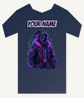 Neon Cyber Santa Personalised Kids and Baby Christmas Tee