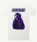 Neon Cyber Santa Personalised Christmas T-Shirt and Hoodie