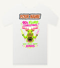 Neon Rave Reindeer Nineties Personalised Christmas T-Shirt and Hoodie