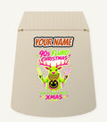 Neon Rave Reindeer Nineties Personalised Santa Sack