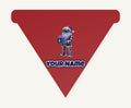 Neon Robot Santa Personalised Christmas Dog Bandana