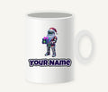Neon Robot Santa Personalised Christmas Mug