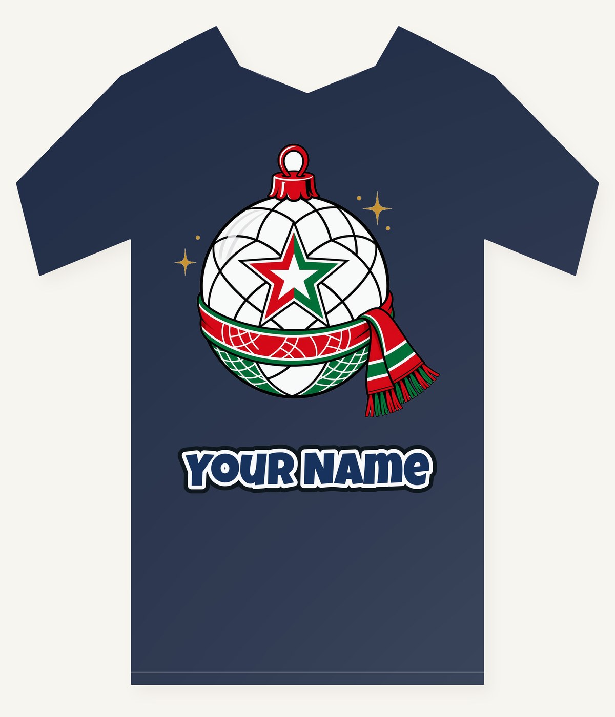 Netball Christmas Bauble Personalised Kids Tee and Baby Bodysuit