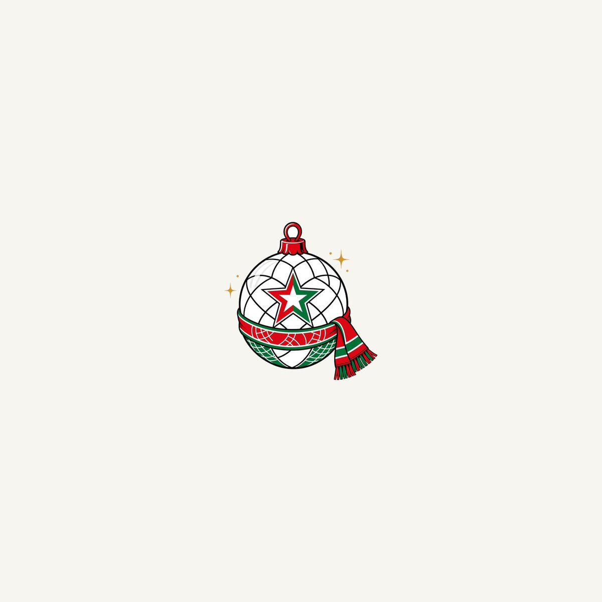 Netball Christmas Bauble Personalised Beach Towel