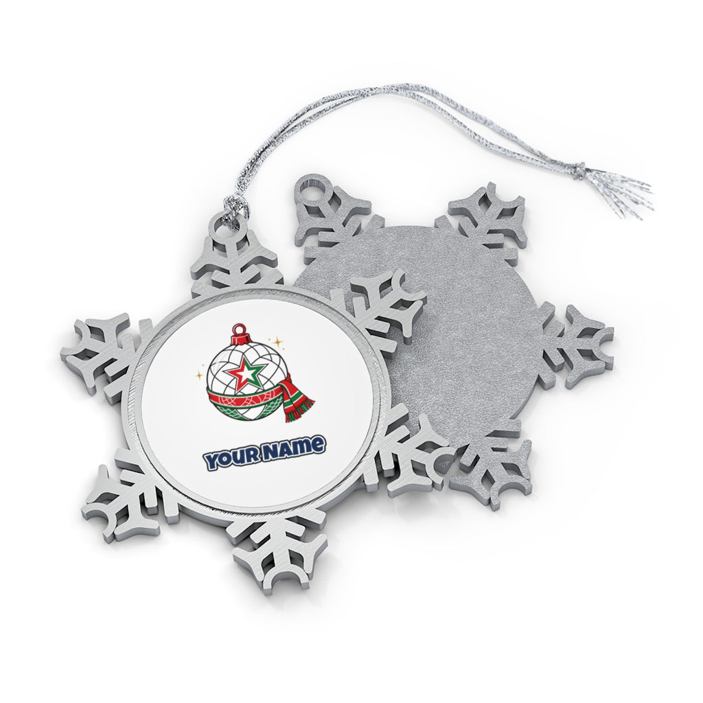 Netball Christmas Bauble Personalised Pewter Christmas Ornament