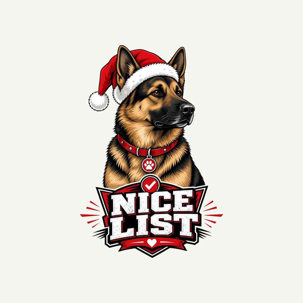 Nice List German Shepherd Personalised Santa Sack