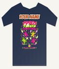 Nineties Fluoro Christmas Reindeer Personalised Kids and Baby Christmas Tee