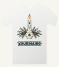 Nordic Candle And Pine Personalised Christmas T-Shirt and Hoodie