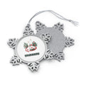 Nordic Candles And Table Setting Personalised Pewter Christmas Ornament