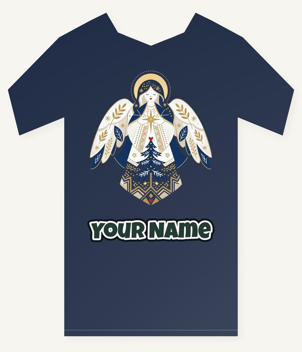 Nordic Folk Angel Personalised Kids Tee and Baby Bodysuit
