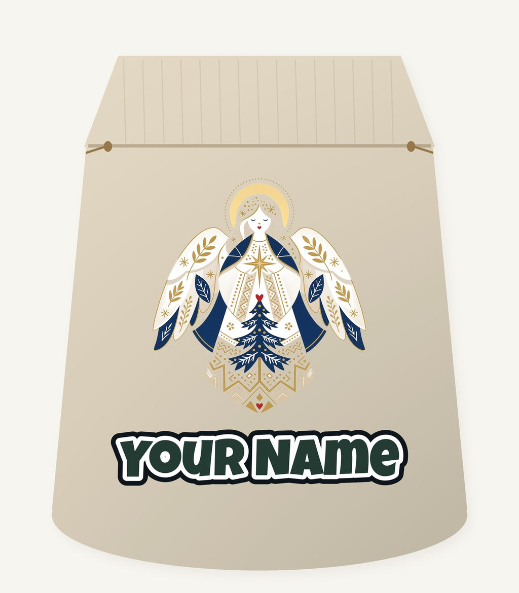 Nordic Folk Angel Personalised Santa Sack