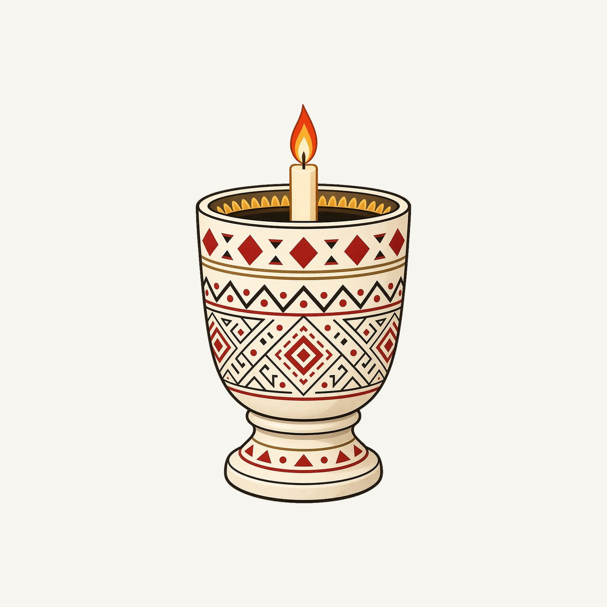 Nordic Folk Candle Cup Personalised Santa Sack