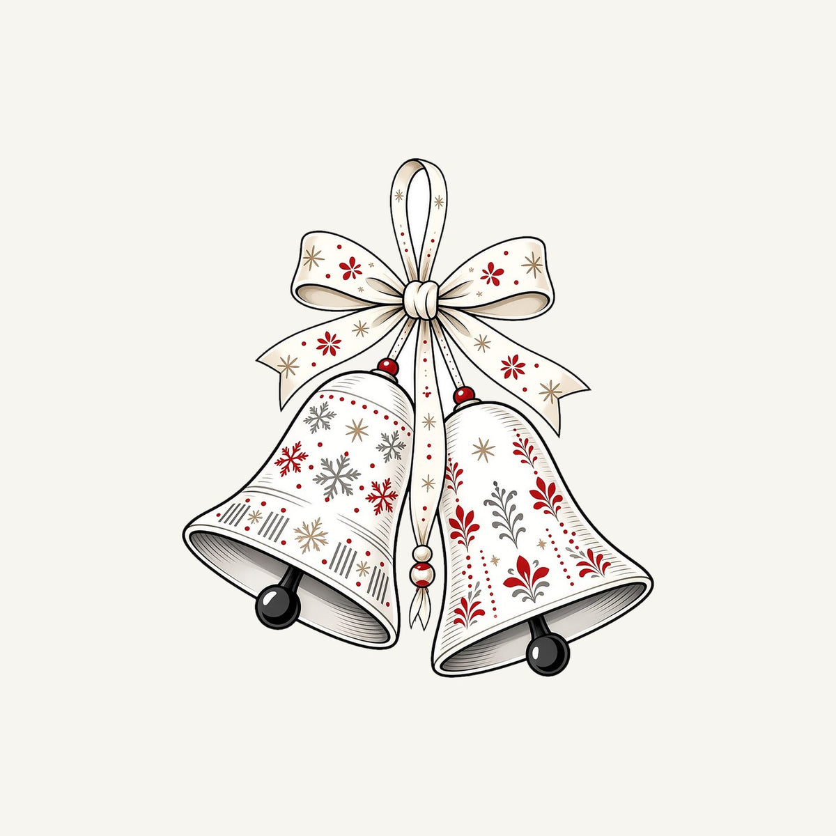 Nordic Folk Christmas Bells Personalised Christmas T-Shirt and Hoodie