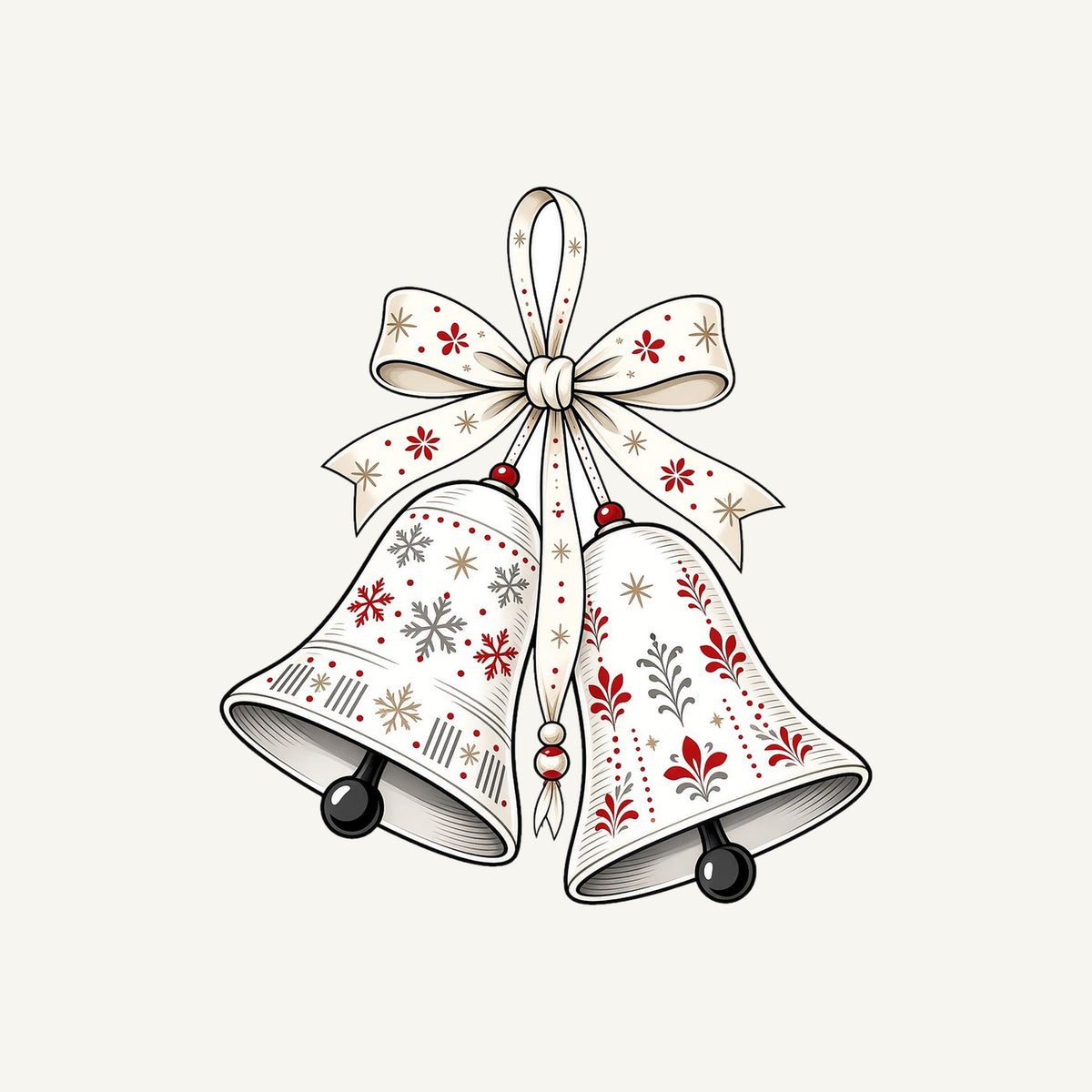 Nordic Folk Christmas Bells Personalised Santa Sack
