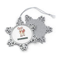 Nordic Folk Christmas Goat Personalised Pewter Christmas Ornament