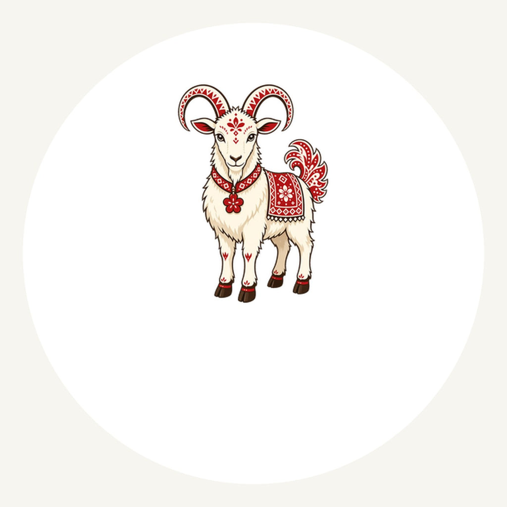 Nordic Folk Christmas Goat Personalised Pewter Christmas Ornament