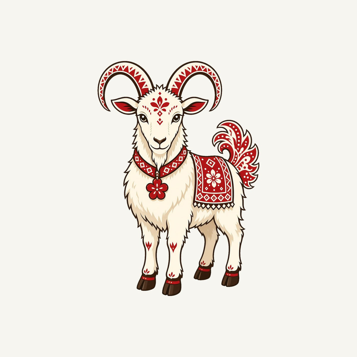 Nordic Folk Christmas Goat Personalised Santa Sack
