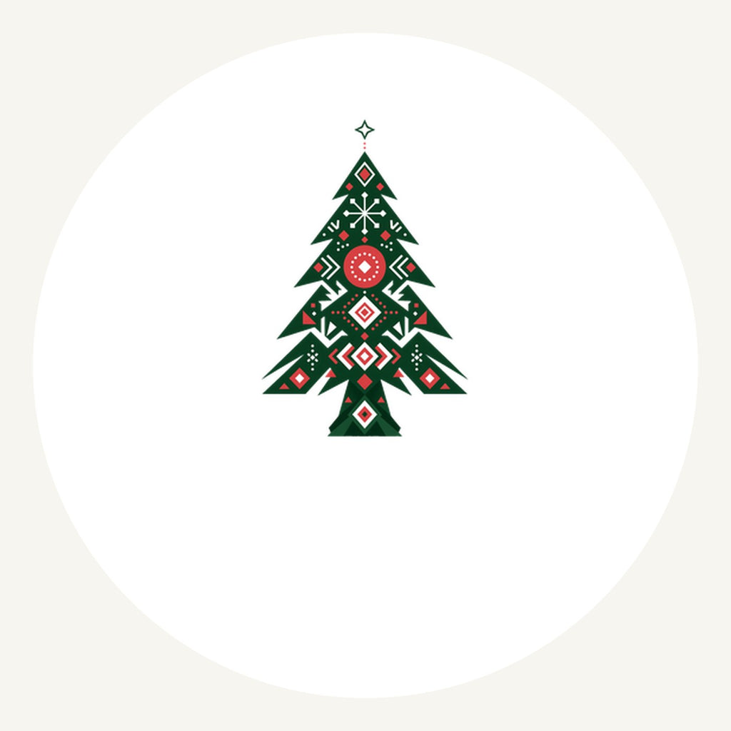 Nordic Folk Christmas Tree Personalised Pewter Christmas Ornament